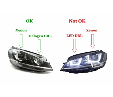 Комплект тунинг фарове Osram Full Led за VW Golf 7 (2012-2017) - черни