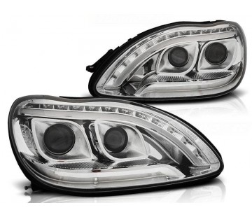 Ляв тунинг фар за Mercedes Benz W220 (1998-2005)